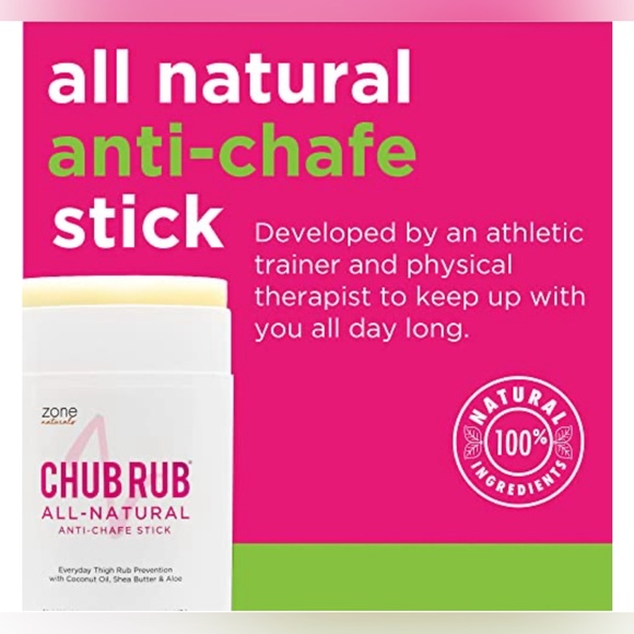 Zone Naturals 2 Pack Chub Rub Stick - All Natural Anti Chafing Stick - Friction - Picture 3 of 4